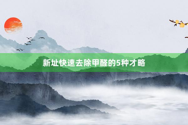 新址快速去除甲醛的5种才略
